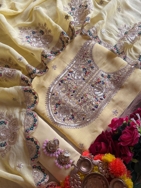 Modal Chanderi Dori work suit set