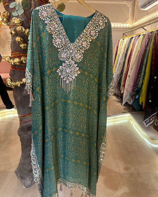 Article 17 Emerald gotta mirror kaftan