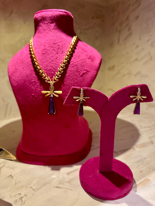 Abstract Italian coloured stone set