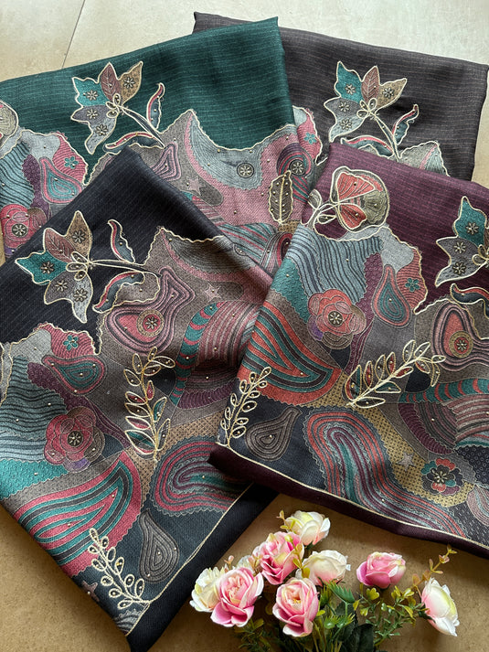 Abstract highlights soft spun suit set