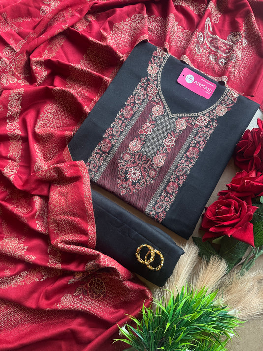 Jamawar glam combination suit set