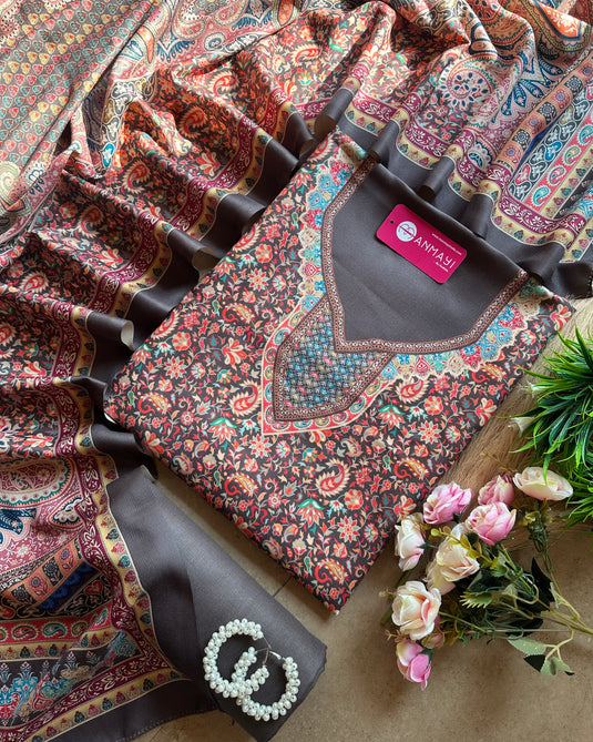 Kani print digital soft spun suit set