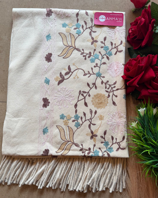 Kashmiri work soft wool stoles