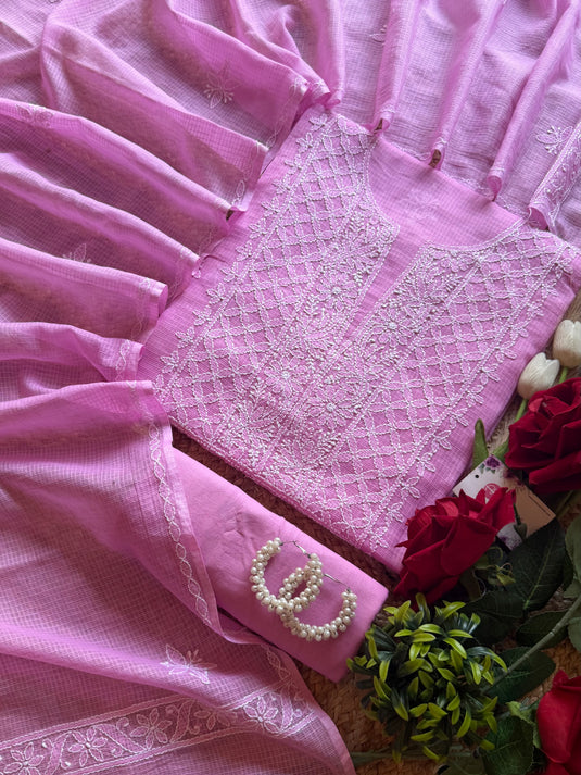 Pure Kota chikankari suit set (Vol-2)