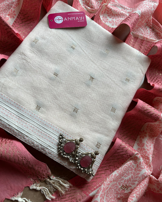 Combination Banarasi cotton suit set