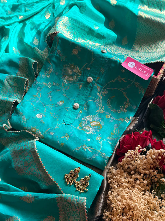 Bright jaal dolla silk suit set