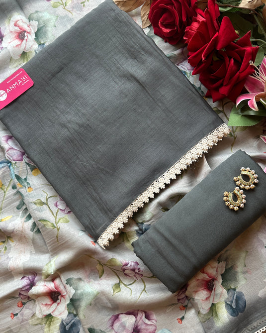 All over pure mul suits with digital floral dupatta