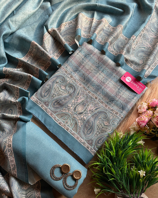 Check print soft spun suit set