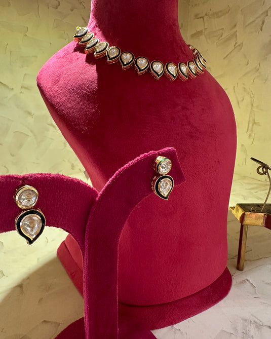 Leafy Kundan choker set