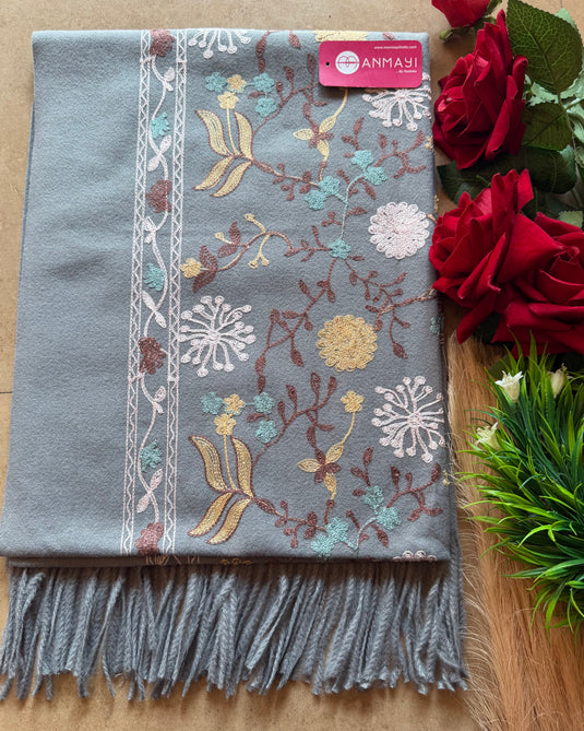 Kashmiri work soft wool stoles
