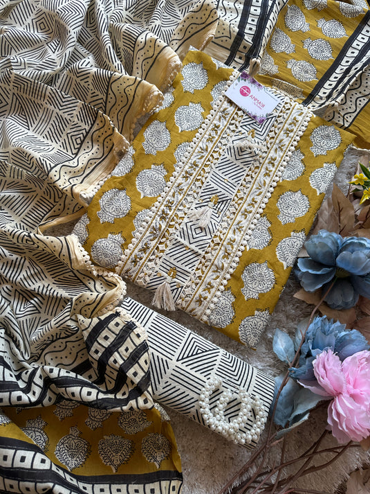 Soft and organic cottons with Jaipuri block print