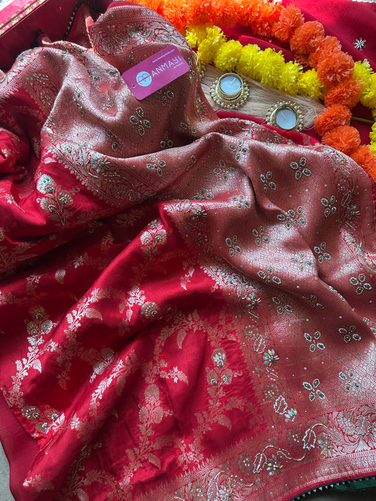 Brocade heavy border sarees