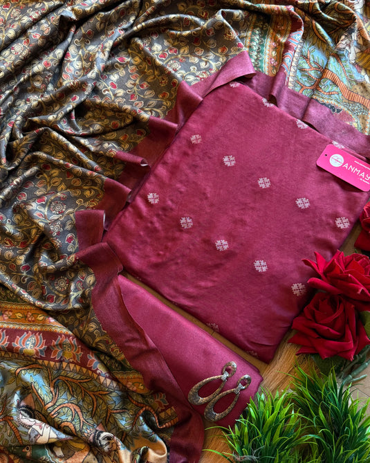 Banarasi Work pure pashmina suits with Madhubani pashmina shawls