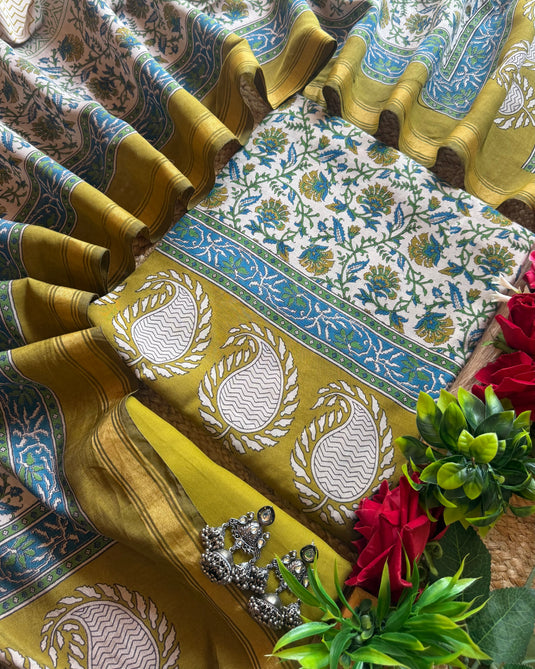Maheshwari cotton Kalamkari print suit set