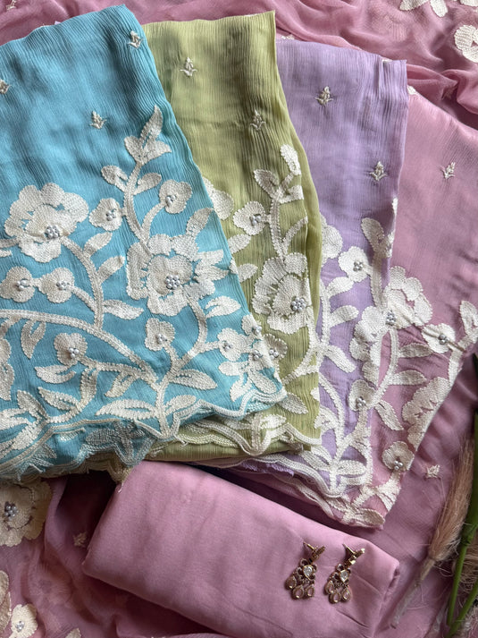 Chinnon Karachi work Pakistani suit set