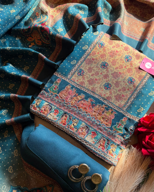 Ombré digital spun suits with thread highlights