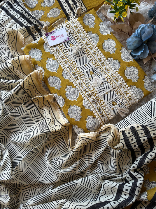 Soft and organic cottons with Jaipuri block print