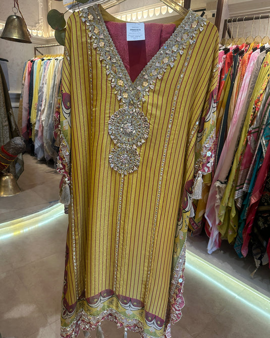Article 18 yellow stripes kaftan