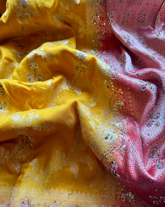 Brocade heavy border sarees