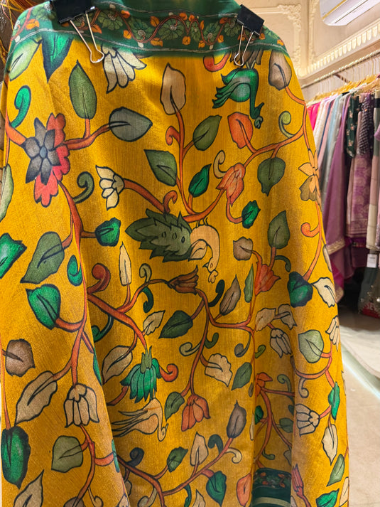 Shaded Maheshwari cotton suits with Madhubani dupatta