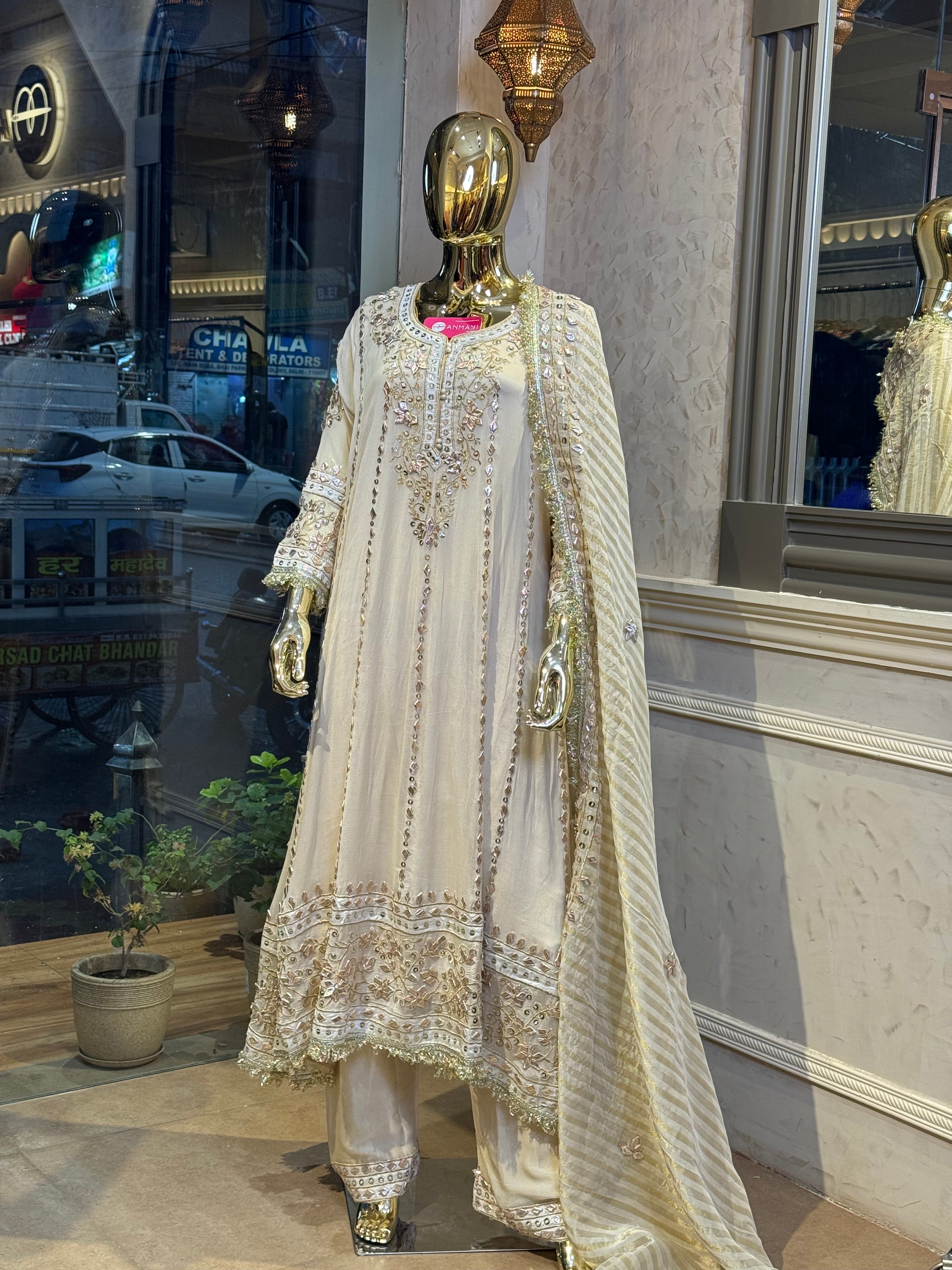 Gota Patti 2 Peice Long Anarkali Suit