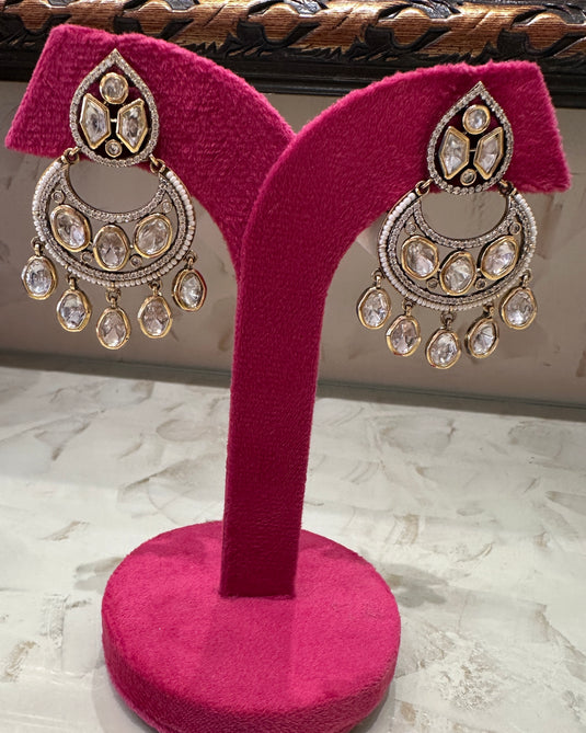 Antique Kundan drops earring