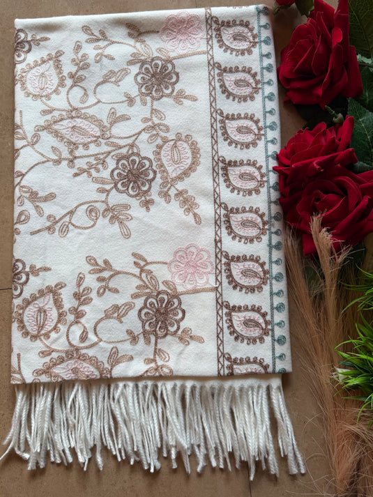 Pastel threads aari work stoles