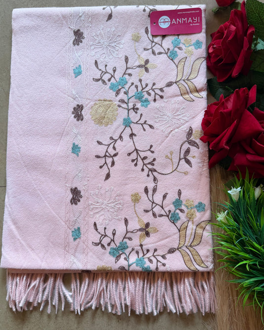 Kashmiri work soft wool stoles