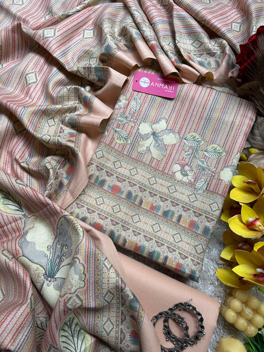 Pastel stripy floral soft spun suit sets