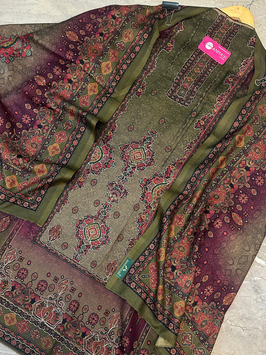 Shaded golden thread soft spun suit sets