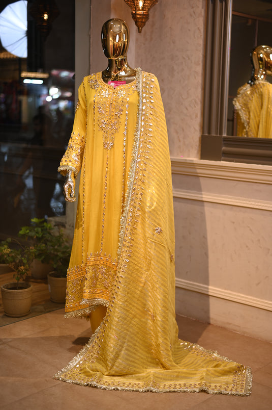 Gotta patti anarkali suit set