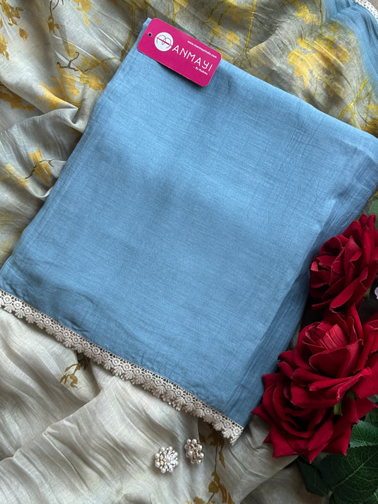 All over pure mul suit set with 3D effect print dupattas