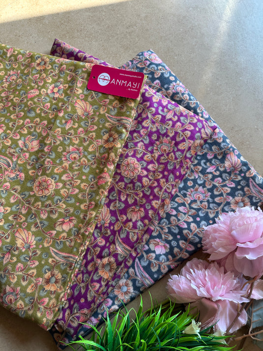 Jaal print pure pashmina suit set