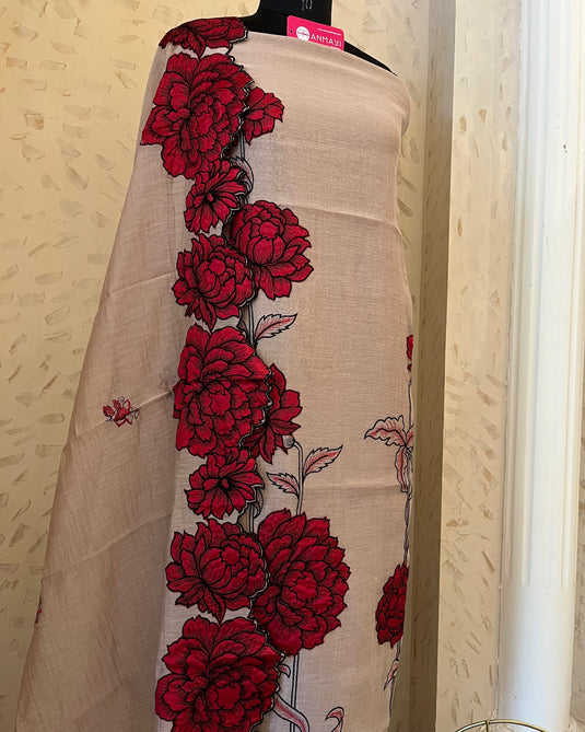 Embroidered cutwork pure mul suits