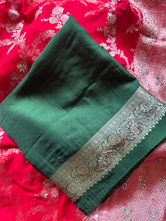 Brocade heavy border sarees