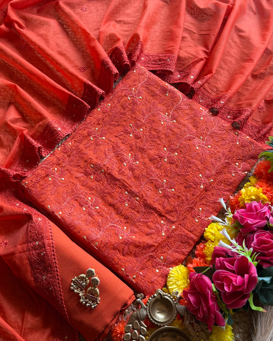 Jaal Dori work festive colour suit set