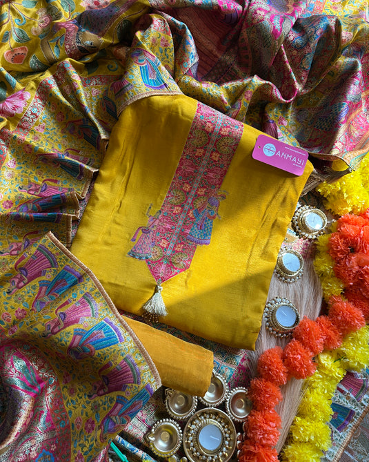 Kani weave silk suit set