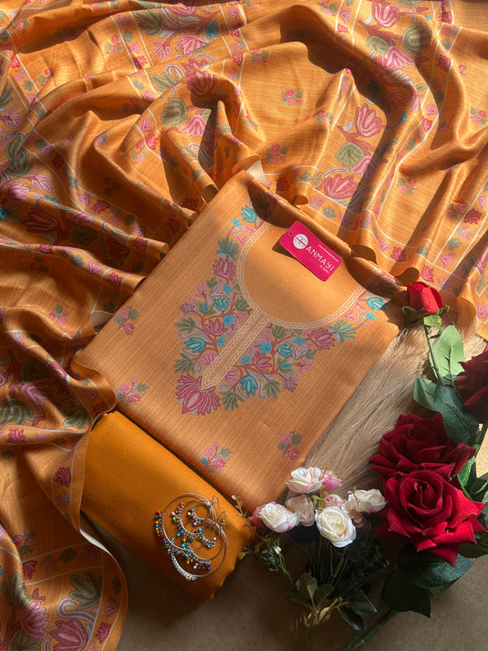 Printed Kullu soft spun suit set