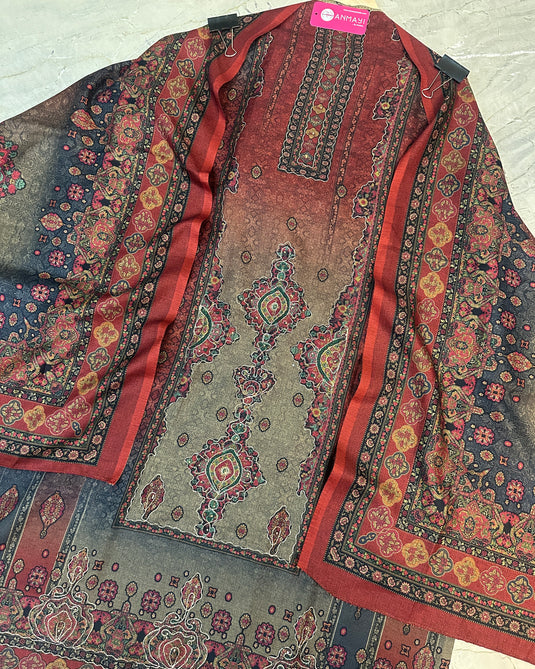 Shaded golden thread soft spun suit sets