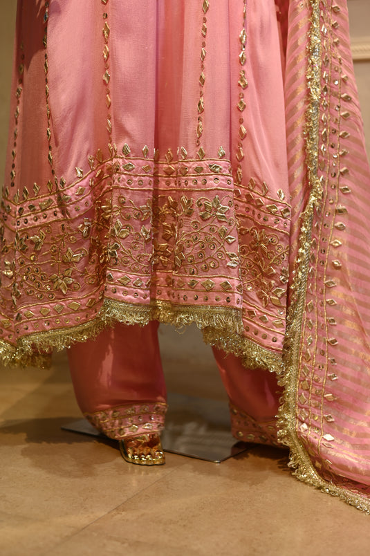 Gotta patti anarkali suit set