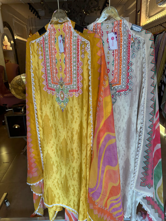 Article 28 pure linen Ikkat