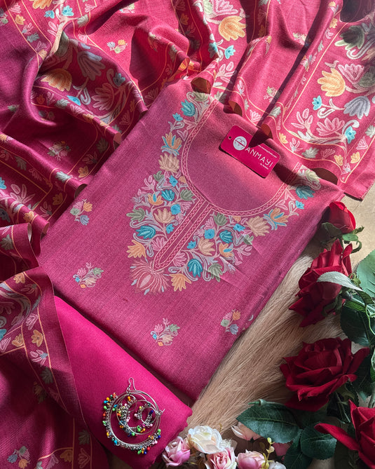 Printed Kullu soft spun suit set