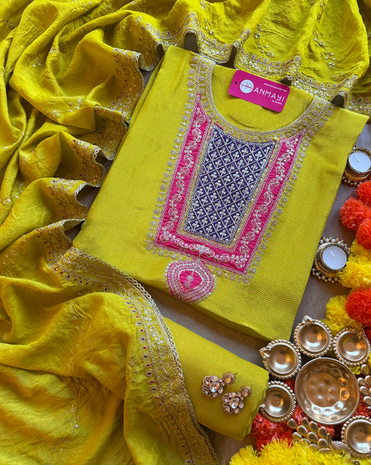 Shimmer Lines Georgette Suit set