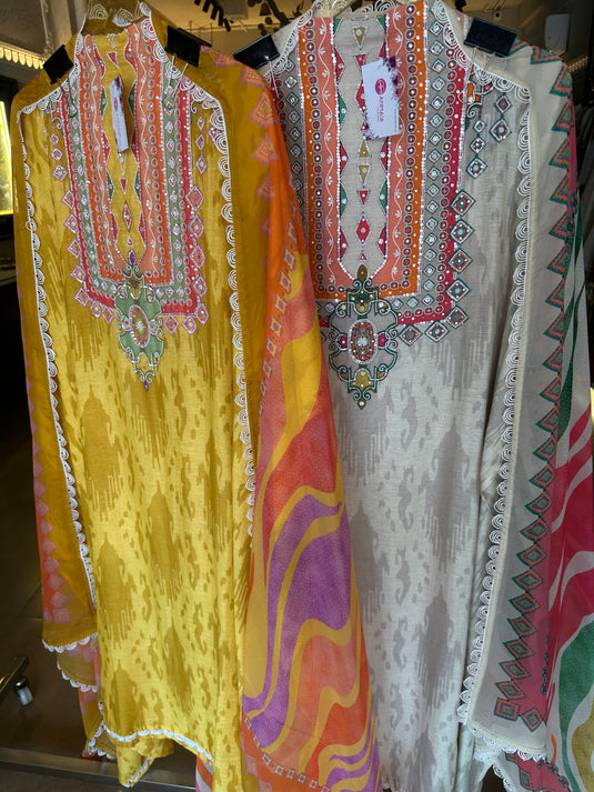 Article 28 pure linen Ikkat