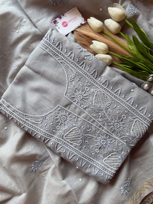 Pure Mul Chikankari suit set (Vol-1)