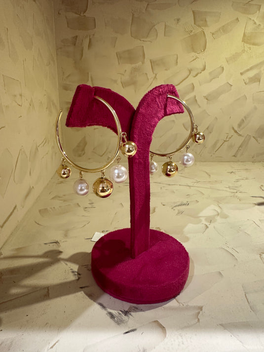 Pearl studded fusion earrings