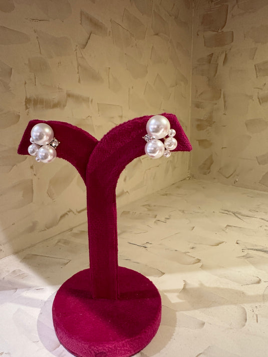 Pearl studded fusion earrings