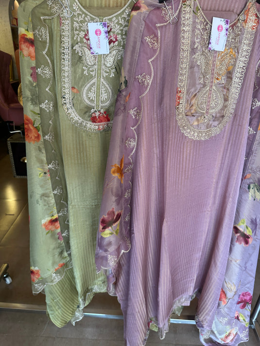 Article 25 shimmer organza stripes