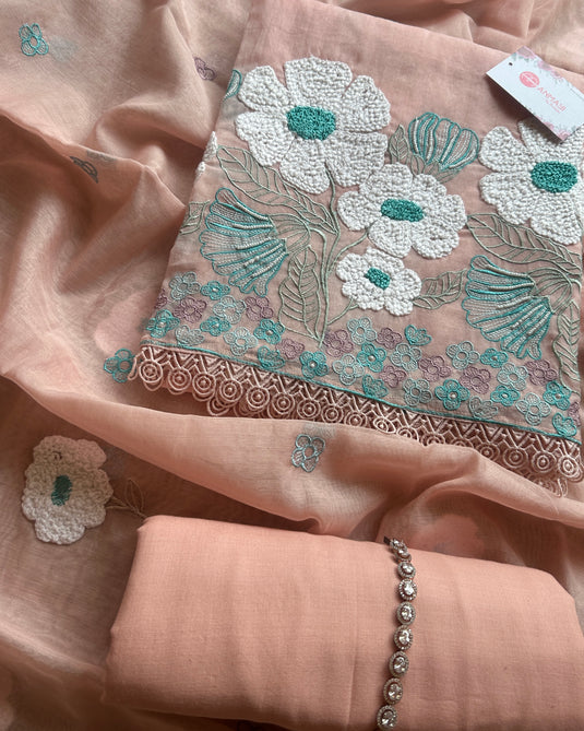 Wool work pure Mul cotton suit set