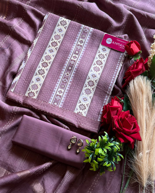 Weave Patola pure Maheshwari suit set